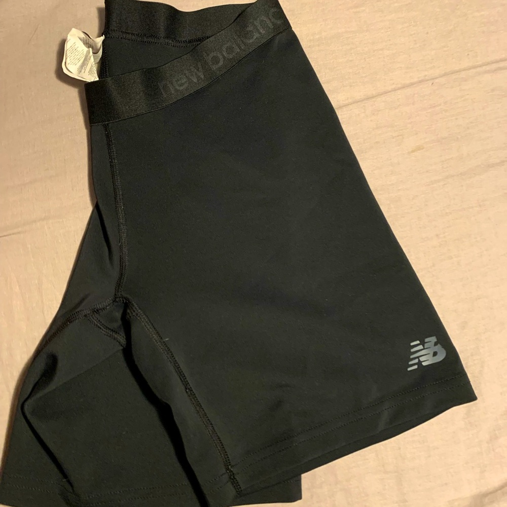 Black New Balance biker shorts